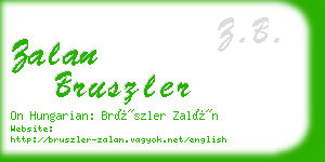 zalan bruszler business card